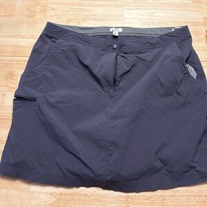 L.L. Bean Gray Button-Front Skort